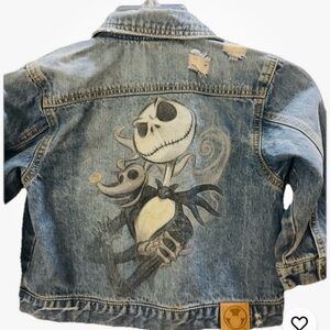 Disney Jack Skellington Denim Jacket Toddler 2/3 Nightmare Before Christmas